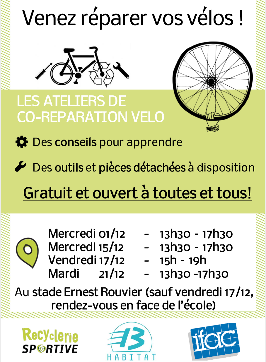 Les ateliers de Co-Réparation vélos au Trioulet